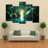 The Mangrove Rain Forest In Sri Lanka With Tunnel And Pathway In The Lush, Multi Panel Canvas Wall Art