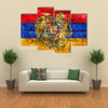 Flag Of Armenia With Coat Of Arms, Painted On Dirty Wall Multi Panel Canvas Wall Art