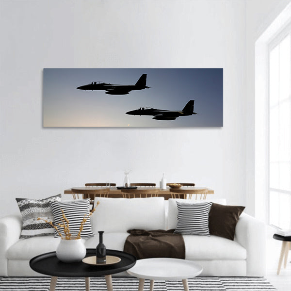 Fighter Jets panoramic canvas wall art