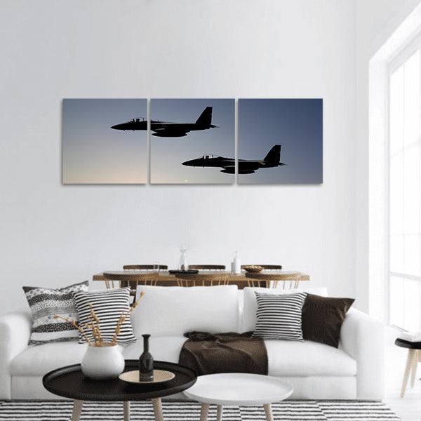 Fighter Jets panoramic canvas wall art