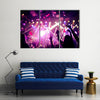 Crowd Raising their Hands and Enjoying great Festival Party Multi panel Canvas Wall Art