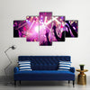 Crowd Raising their Hands and Enjoying great Festival Party Multi panel Canvas Wall Art