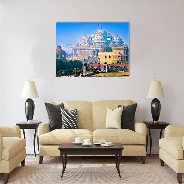 Temple Akshardham, Delhi, India Multi Panel Canvas Wall Art