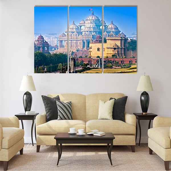 Temple Akshardham, Delhi, India Multi Panel Canvas Wall Art