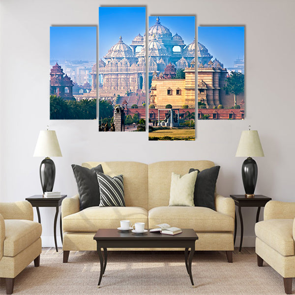 Temple Akshardham, Delhi, India Multi Panel Canvas Wall Art