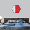 Flag of Bahrain hexagonal canvas wall art