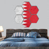 Flag of Bahrain hexagonal canvas wall art