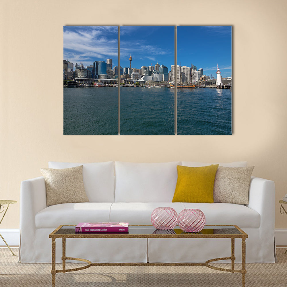 View of Cape Bowling Green Lighthouse, multi panel canvas wall art