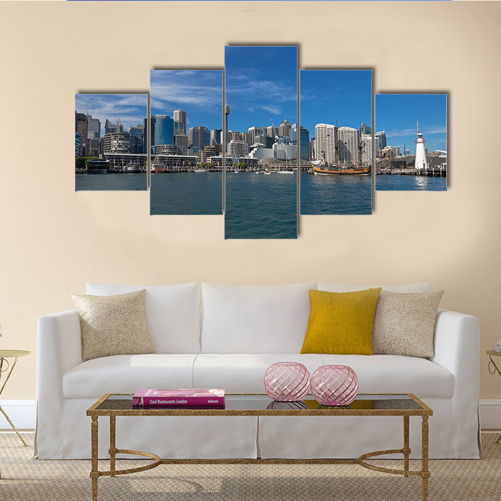 View of Cape Bowling Green Lighthouse, multi panel canvas wall art