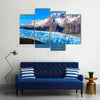 Scene Of A Gray Glacier At The Grey Lake In Chile, Multi Panel Canvas Wall Art