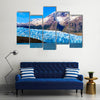 Scene Of A Gray Glacier At The Grey Lake In Chile, Multi Panel Canvas Wall Art