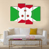 Flag of Burundi Multi panel canvas wall art