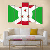 Flag of Burundi Multi panel canvas wall art