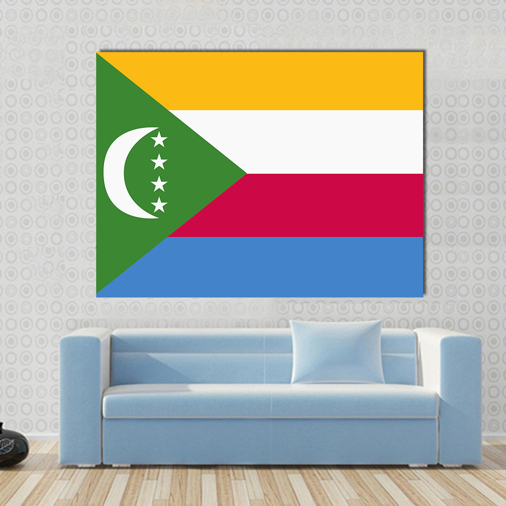 Flag of Comoros Multi panel canvas wall art