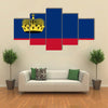 The Vector Illustration Of The Flag Of The Liechtenstein, Multi Panel Canvas Wall Art