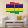 flag of Mauritius Multi panel canvas wall art