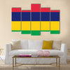 flag of Mauritius Multi panel canvas wall art