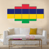 flag of Mauritius Multi panel canvas wall art