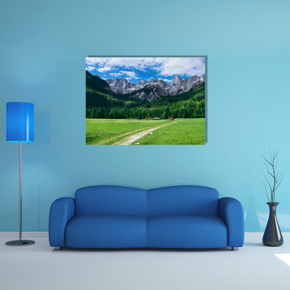 View of the Julian Alps from Gozd Martuljek in Slovenia multi panel canvas wall art