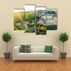 The Historical Superb Place Of The Grund, Luxembourg At Sunrise, Multi Panel Canvas Wall Art