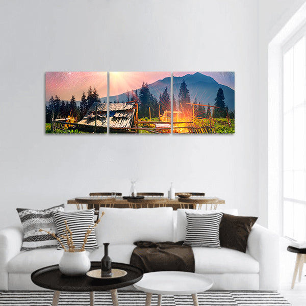 Mountains Panoramic Canvas Wall Art
