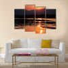 Sunset on the Zambezi River Africa Border of Zambia and Zimbabwe Multi panel canvas wall art