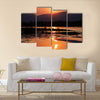 Sunset on the Zambezi River Africa Border of Zambia and Zimbabwe Multi panel canvas wall art