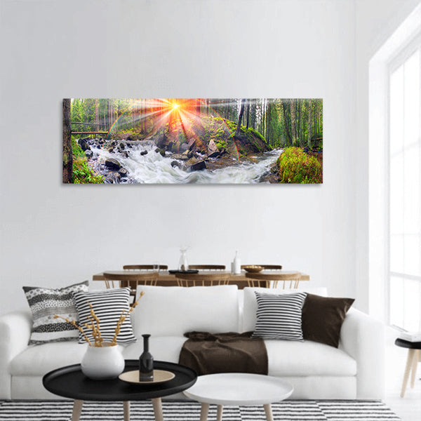 Carpathian Forest Panoramic Canvas Wall Art