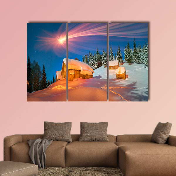 High in the mountains of the Carpathian multi panel canvas wall art