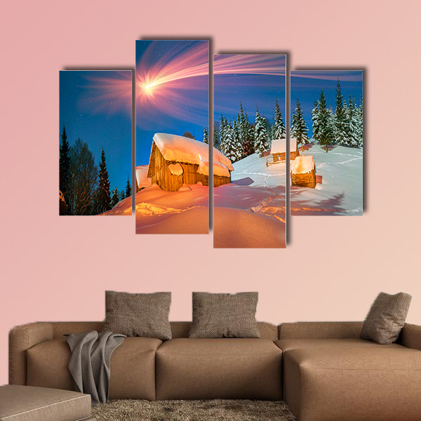 High in the mountains of the Carpathian multi panel canvas wall art