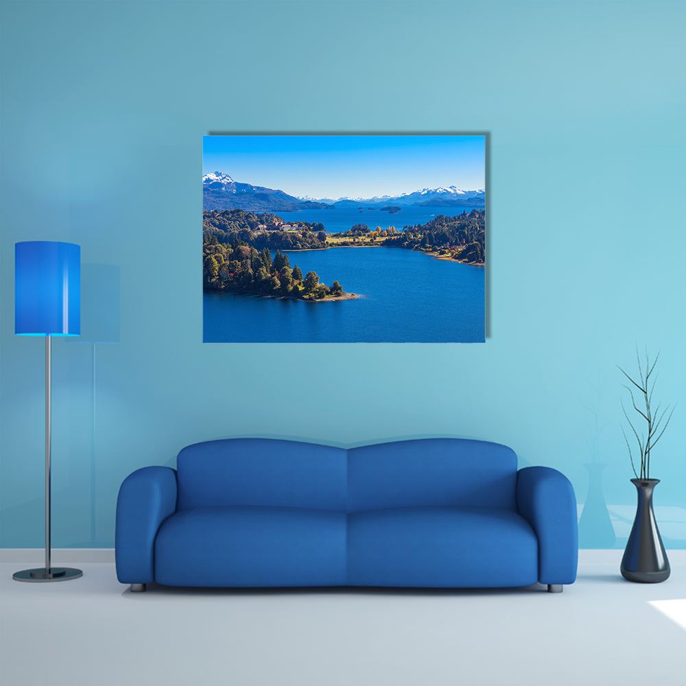Lake in Nahuel Huapi National Park near the Bariloche city, Patagonia region in Argentina Multi panel canvas wall art