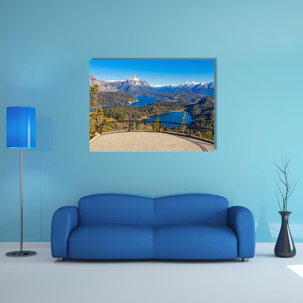 Cerro Campanario viewpoint near Bariloche in Nahuel Huapi National Park, Patagonia region in Argentina Multi panel canvas wall art