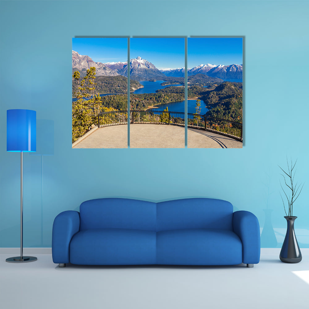 Cerro Campanario viewpoint near Bariloche in Nahuel Huapi National Park, Patagonia region in Argentina Multi panel canvas wall art