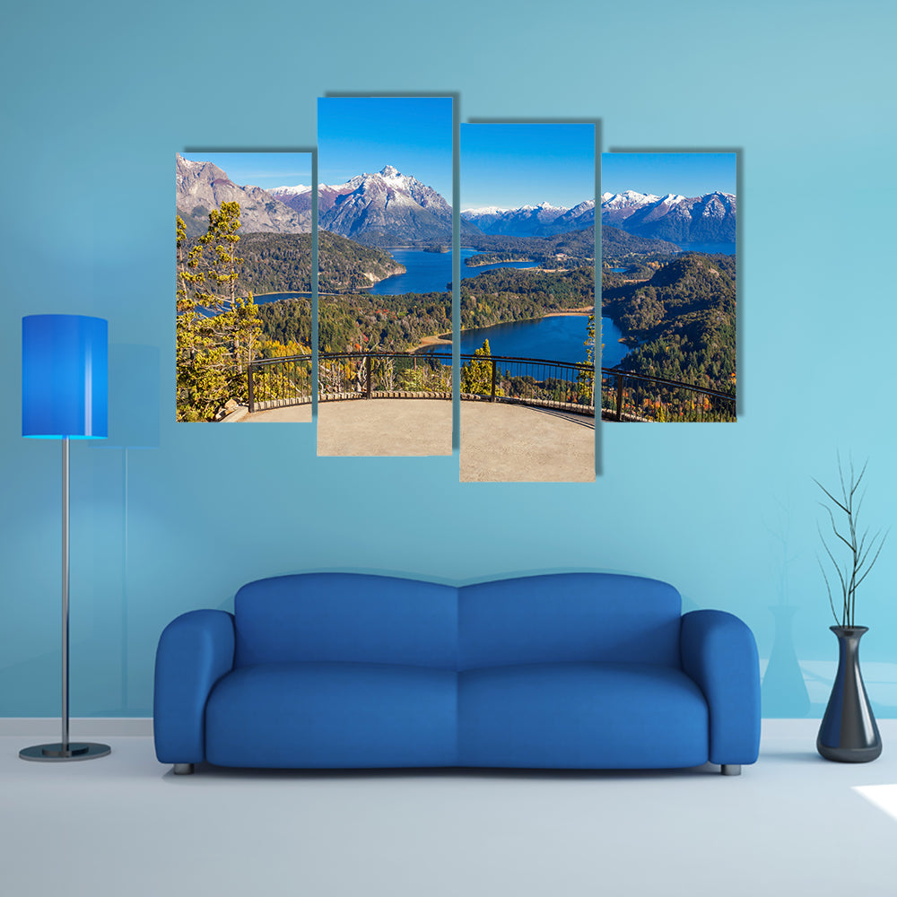 Cerro Campanario viewpoint near Bariloche in Nahuel Huapi National Park, Patagonia region in Argentina Multi panel canvas wall art