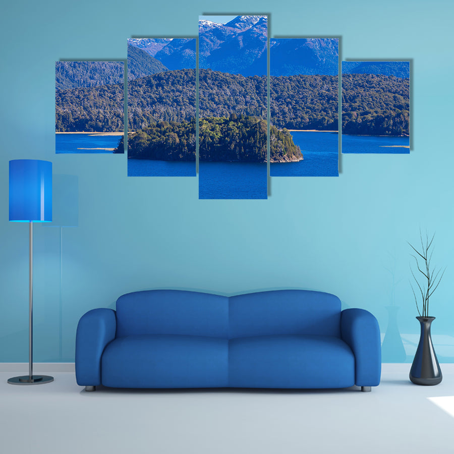 Lake in Nahuel Huapi National Park Multi panel canvas wall art