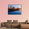 Sacramento skyline at night multi panel canvas wall art