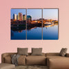 Sacramento skyline at night multi panel canvas wall art