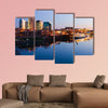 Sacramento skyline at night multi panel canvas wall art