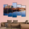 Sacramento skyline at night multi panel canvas wall art