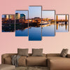 Sacramento skyline at night multi panel canvas wall art