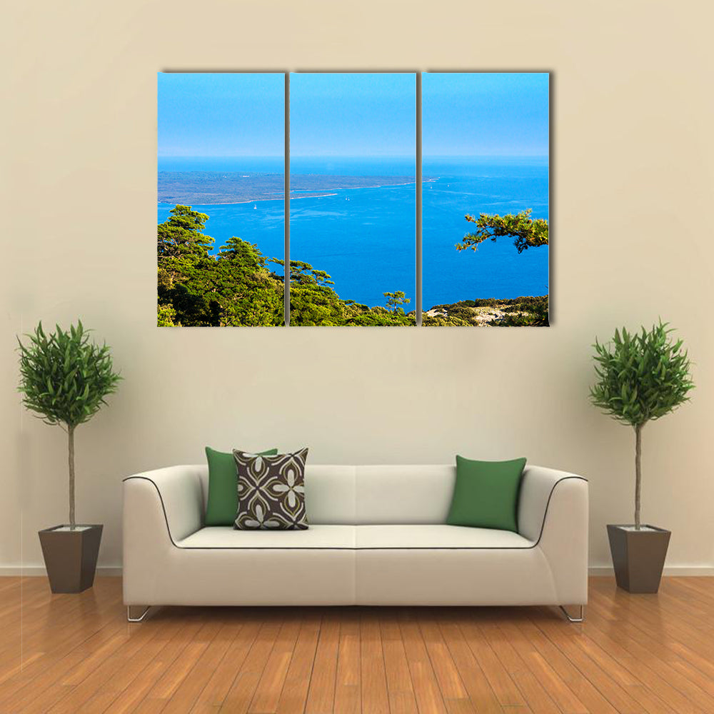 A Beautiful Sea On The Island Of Mali Losinj In Croatia, Multi Panel Canvas Wall Art