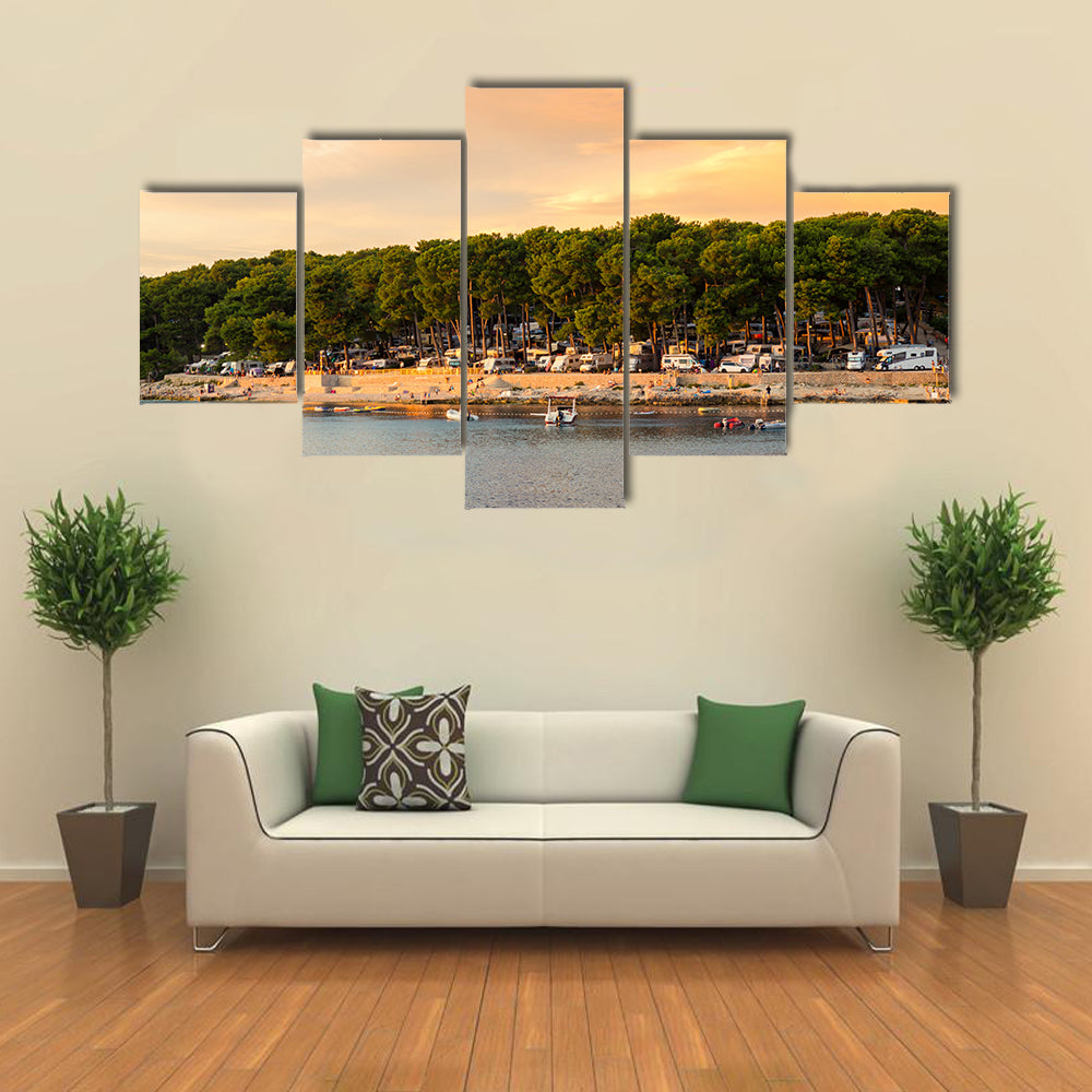 The Campsite Cikat, Mali Losinj, Multi Panel Canvas Wall Art