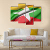 3d rendering of Republic of the Union of Myanmar flag waving Multi panel canvas wall art