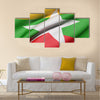 3d rendering of Republic of the Union of Myanmar flag waving Multi panel canvas wall art