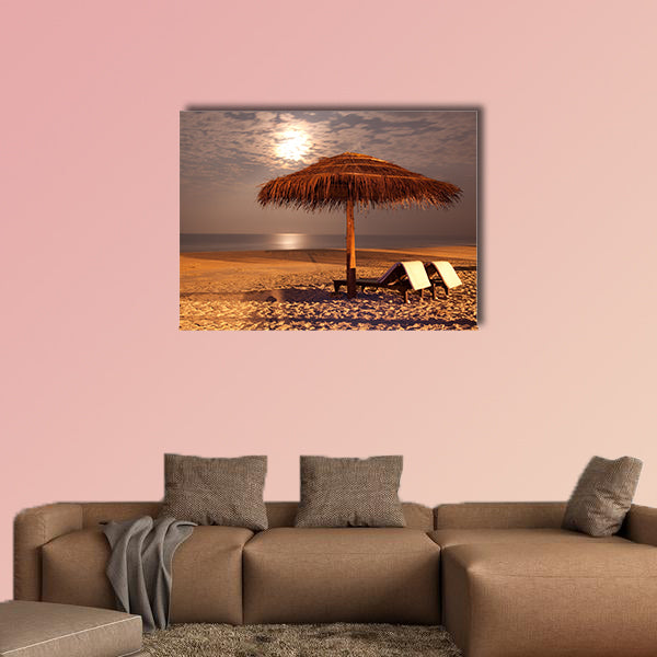 The sunset beach landscape multi panel canvas wall art
