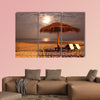 The sunset beach landscape multi panel canvas wall art