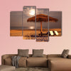 The sunset beach landscape multi panel canvas wall art