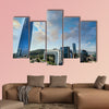 Santiago City Center-Chile, business center of Santiago day landscape, Multi Panel Canvas Wall Art