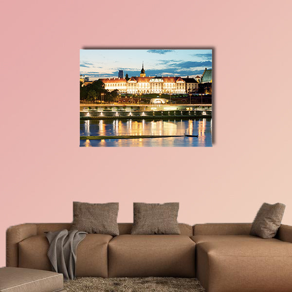 Royal castle over the Vistula River in Warsaw, Russia wall art