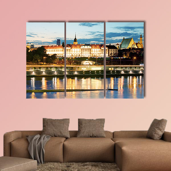Royal castle over the Vistula River in Warsaw, Russia wall art